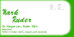 mark ruder business card
